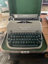 Vintage Manual Remington Quiet-Riter Miracle Tab Typewriter w/owners Manual thumbnail