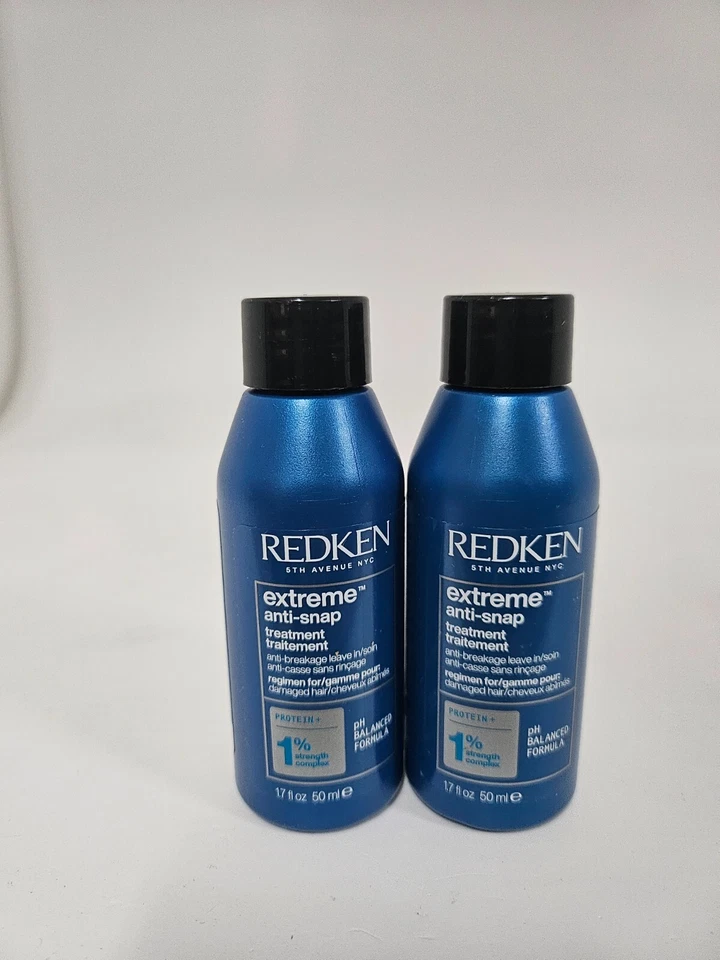 REDKEN Anti-Snap Extreme Leave in Treatment for Damaged Hair 2 x 50ml Gym Travel