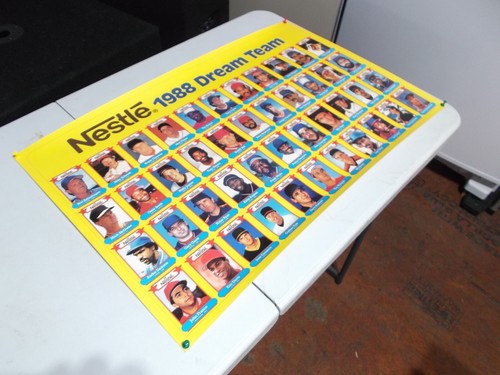 1988 Nestle Baseball Dream Team Uncut Sheet Schmidt Boggs Puckett HOF - Picture 3 of 10