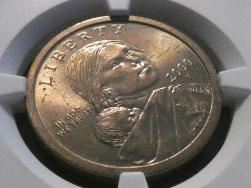 2000-P Sacagawea Dollar Rotated Die Error Coin NGC - MS 63 BU #1225 - Picture 8 of 12