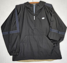 L.L. Bean Childs XL 18/20 0PP03 Black Gray Tan Rain Jacket Hooded Reflective