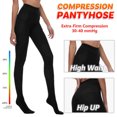 30-40 mmHg Women Medical Compression Pantyhose Support Tights Nurse Stockings