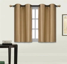 2PC VALANCE N29 SHEER PANELS LIGHT FILTERING SEE THRU CURTAIN WINDOW GROMMETS 