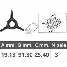 GIRANTE JOHNSON EVINRUDE 2T 25(737)-40-50-70-75 3 RIF 432941 PALE ACCESSORI BARC