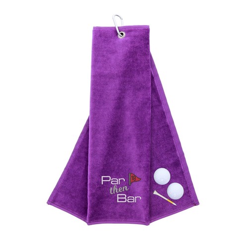 PERSONALISED GOLF TOWEL EMBROIDERED WITH PAR THEN BAR SAYING IDEAL GIFT FOR DAD - Picture 14 of 28