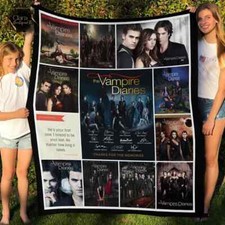 The Vampire Diaries TV Series Fleece Blanket, Soft Cozy Throw Blanket