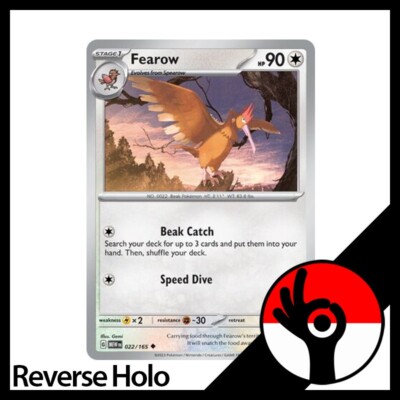 Pokemon TCG: Scarlet & Violet 151 - Reverse Holo - 022/165 - Fearow