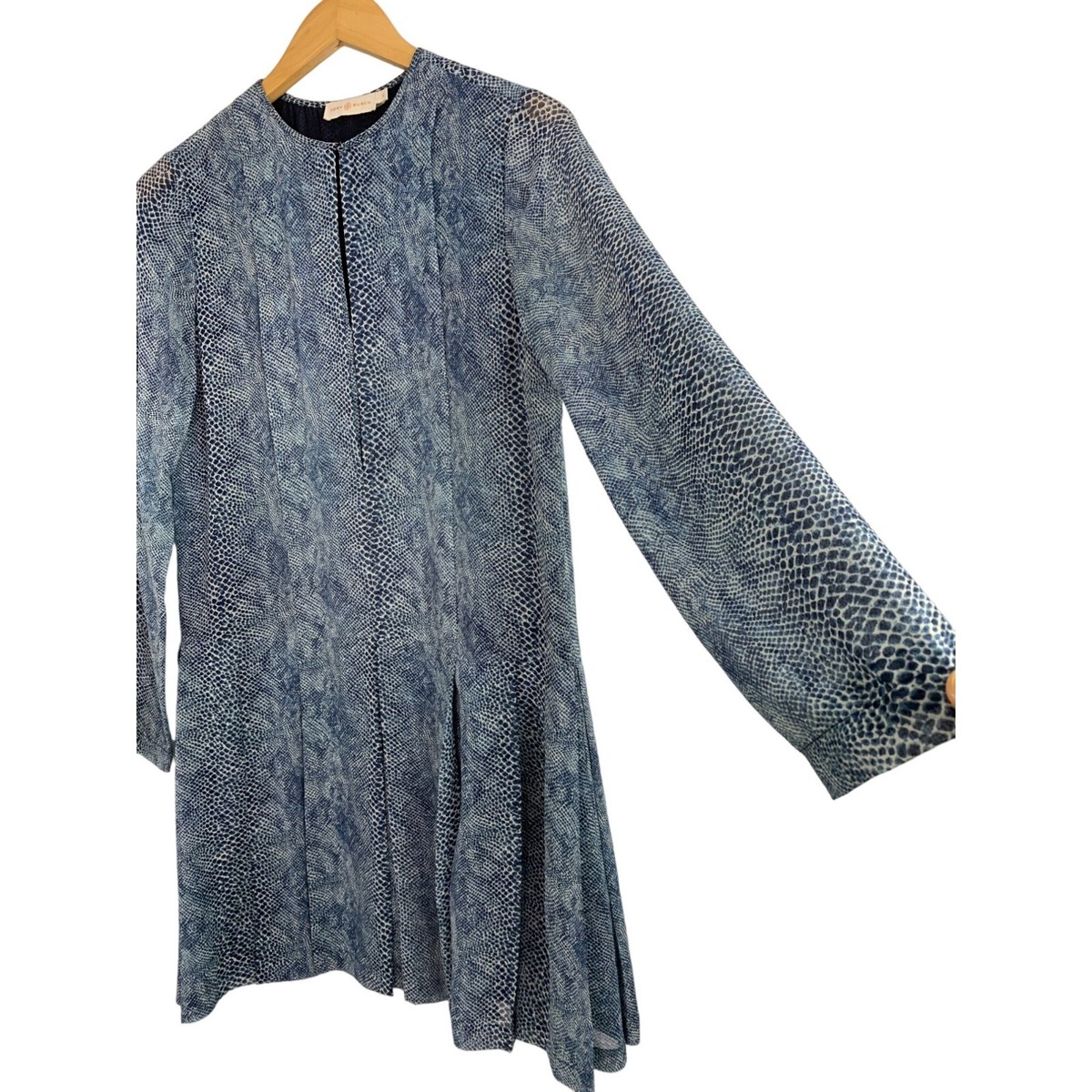 TORY BURCH 164485007 関税送料込 Tory Burch Size 4 S NWOT $490 Silk Mini Shift Dress Chiffon