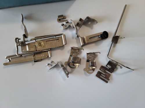 Accesorios para máquinas de coser accesorios Greist lata de metal azul con tapa lata de costura - Imagen 11 de 17