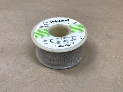 Wieland marking letter E On Wire Marker 1000 NOS size 1 #53G23