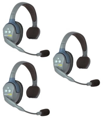 Eartec UL3S UltraLITE Full Duplex Wireless Headset Communication for 3 Users