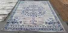 LT GREY / BLUE 8'-0" x 10'-0" Back Stain Rug, Reduced Price 1172773911 BNT867G-8