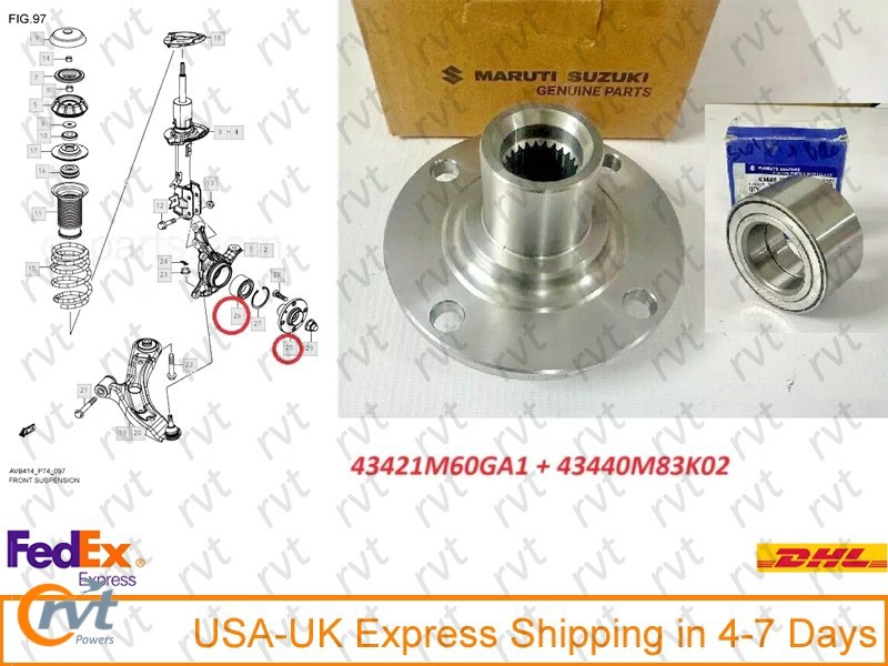 FRONT WHEEL HUB +BEARING PAIR FOR SUZUKI SWIFT,ALTO CIAZ