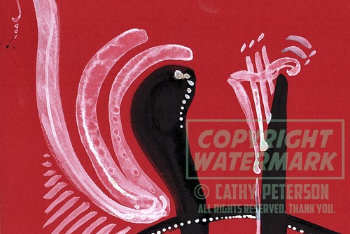 Hello 2015 C Peterson * Original Painting * Typography Calligraphy Fancy Letters - Picture 8 of 12