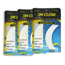 3M 1522 Double Sided Clear Daily Wear CC Contour  3/4" X 3" Wig Toupee 108 PCS