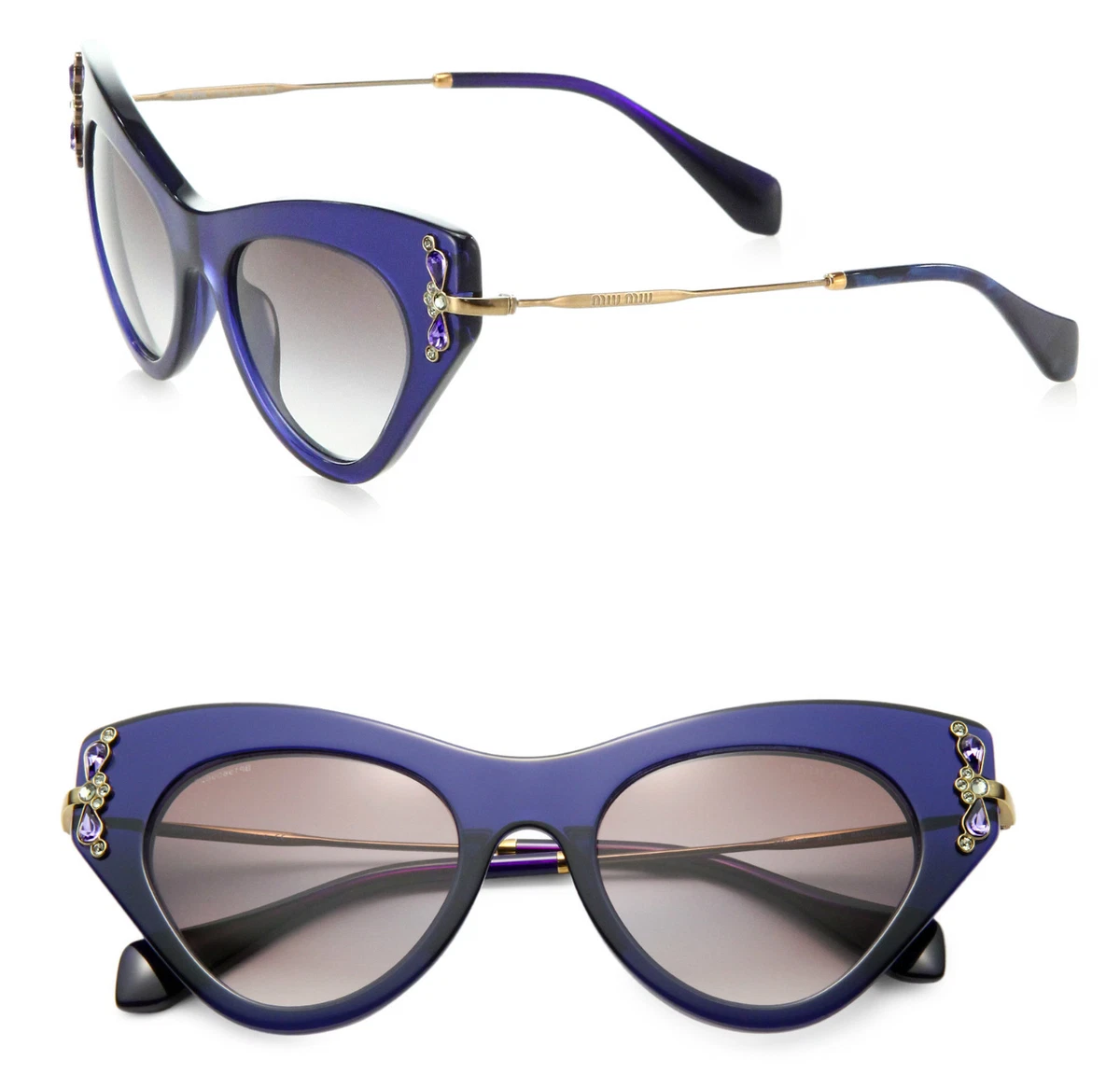 Miu miu embellished top cat eye sunglasses