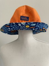 Boys Swim Hat 4T Reversible UVSkins Orange Fish UPF 50 Sunwear