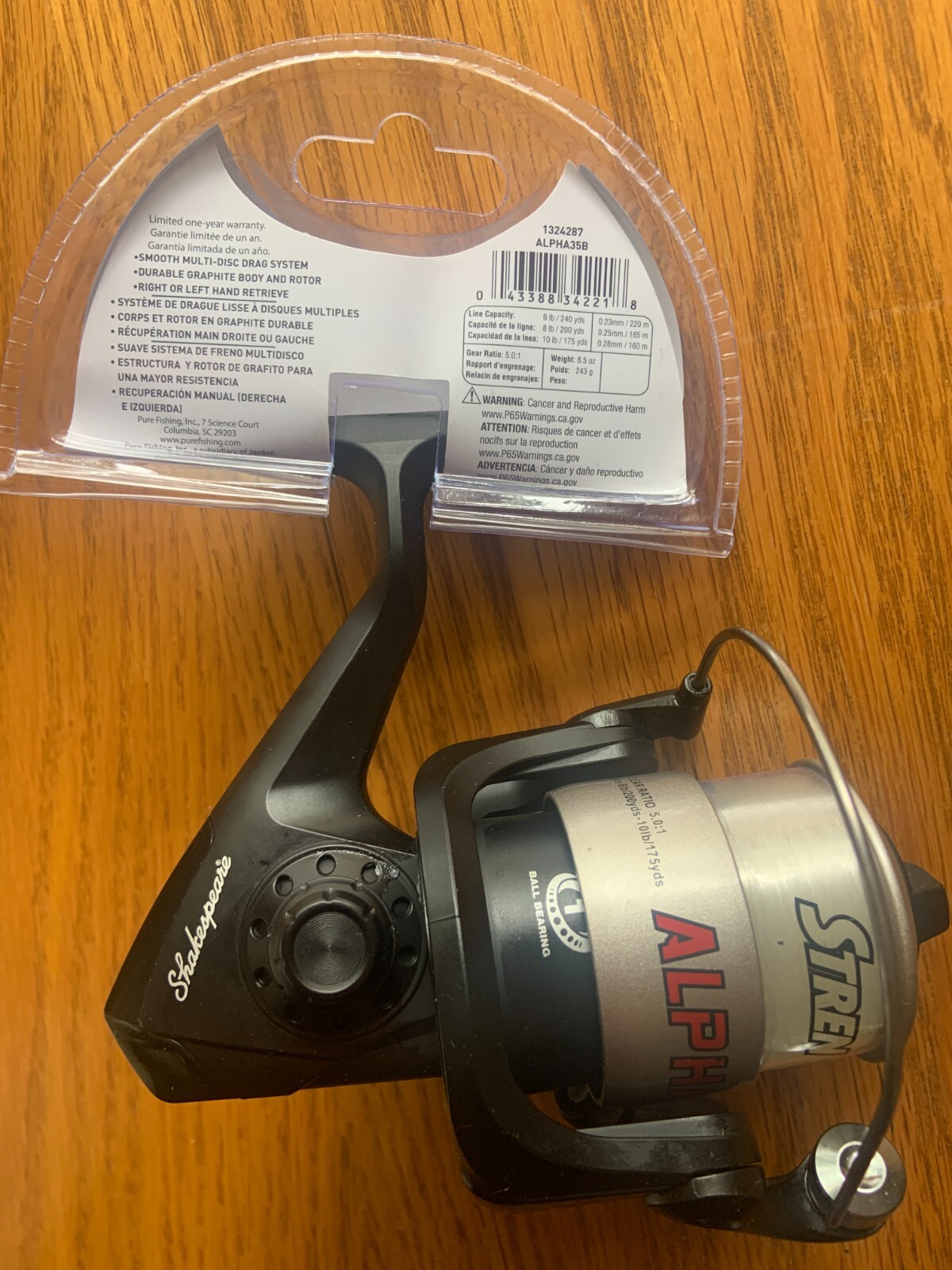 SHAKESPEARE ALPHA 35B SPINNING REEL
