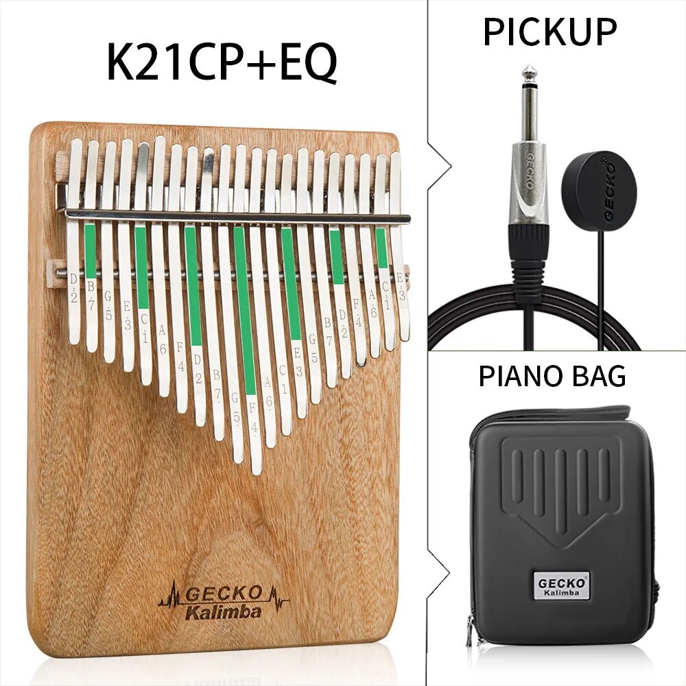 100% New piano instrument African finger piano Kalimba 21-key camphor wood thumb