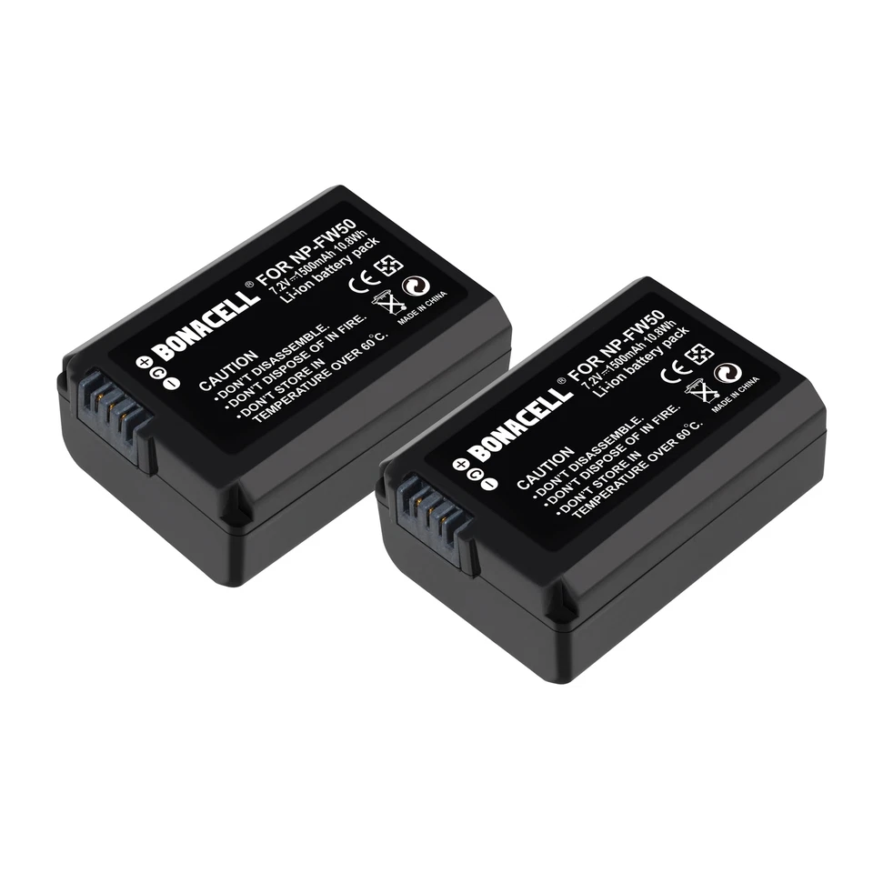 2 Pcs Replace Battery NP-FW50+1*Charger For Sony Alpha A35 A55 NEX-5 NEX-6 NEX-7 - Image 4 of 4