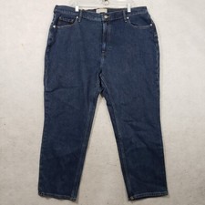 Everlane Original Cheeky Jeans Crop Womens 35 Blue High Rise Straight Fit New