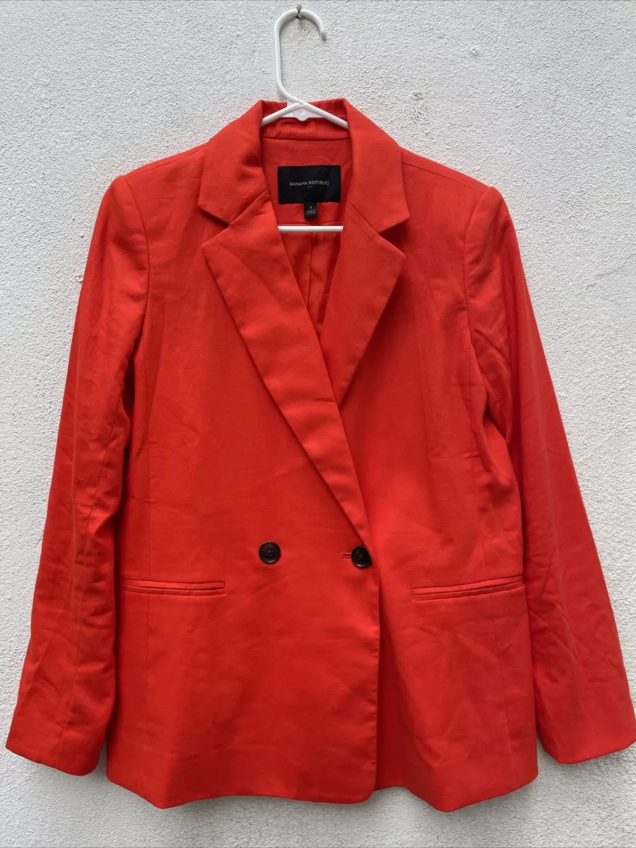 Red linen shop jacket ladies