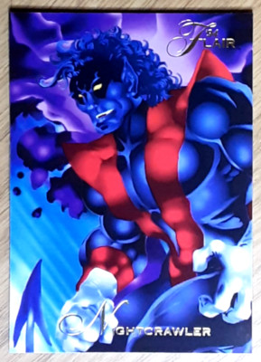 1994 Marvel Annual Flair Card 54 NIGHTCRAWLER.  Gratis neuer Toplader.