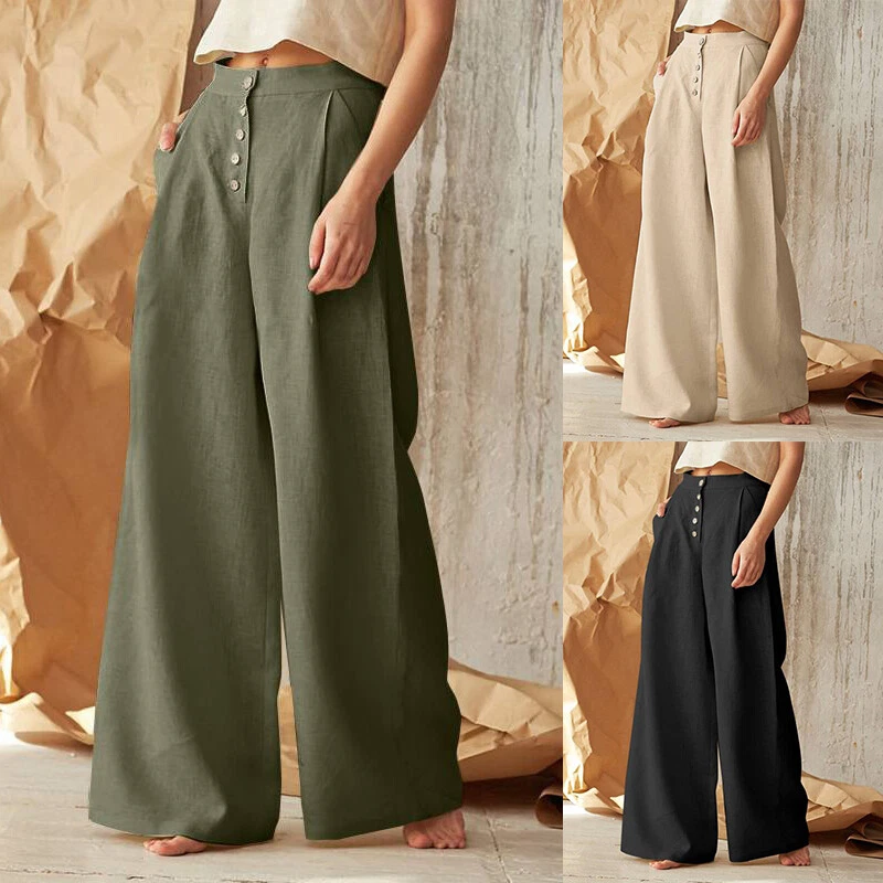 ❀ Bottoms Pants Trousers Wide Leg Pants Long Pants Baggy Loose Summer  Casual N H