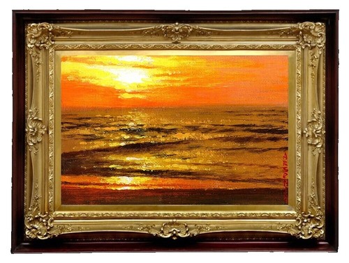 Luigi Sandini SIGNED oil Painting Italian seaside villa 16