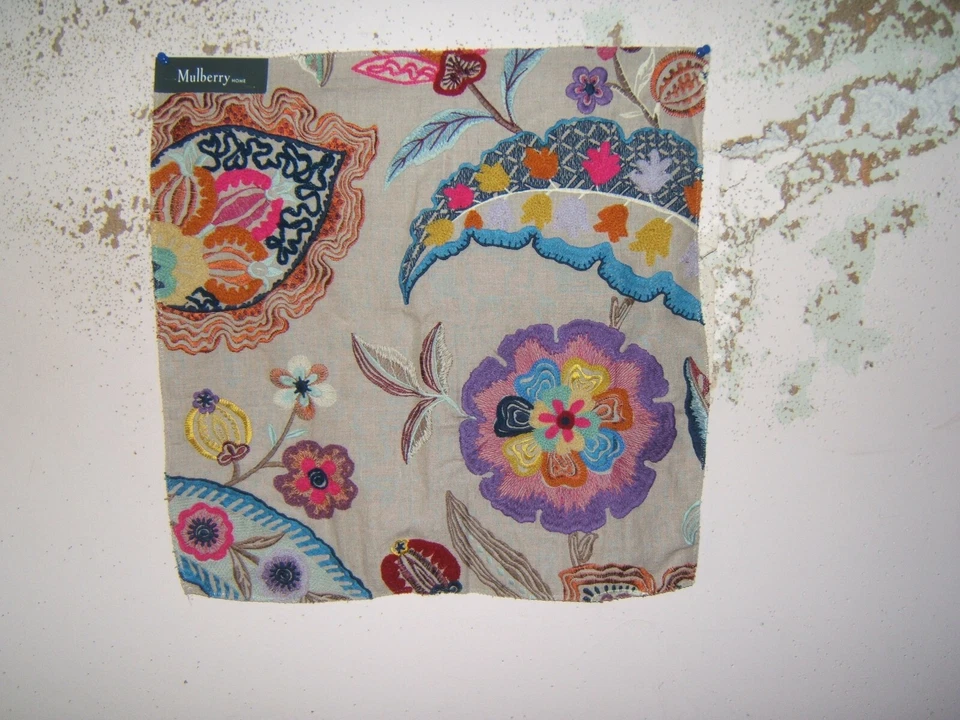 Mullberry Home, Oakwood, Embroidered Floral, Various Colors and Sizes - Image 2 of 3