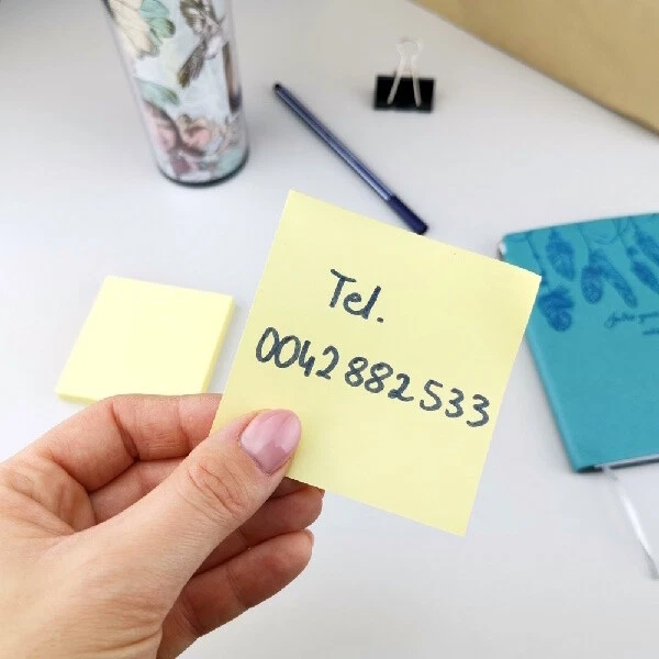 10 x 100 Stück Haftnotizen 76 x 76 mm gelb Klebezettel Post Notes Notizblock - Bild 3 von 4