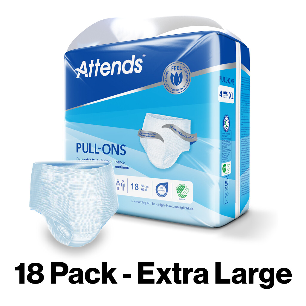 Adult Nappies Incontinence Pull up Pants ATTENDS 4XL EXTRA LARGE x 18 eBay