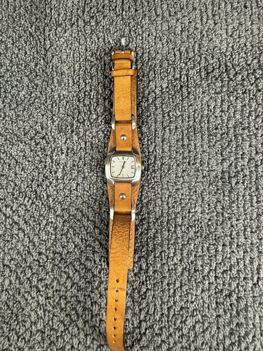 Fossil JR-8897 Genuine Leather Quartz Analog Women's Watch New