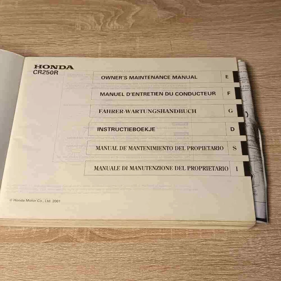 HONDA CR250R 2002 69KZ3680 00X69-KZ3-6800 Fahrer Motorrad-Handbuch gebraucht MX - Bild 2 von 4