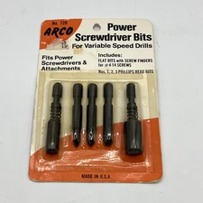 Arco Power Screwdriver Bits Vintage NOS