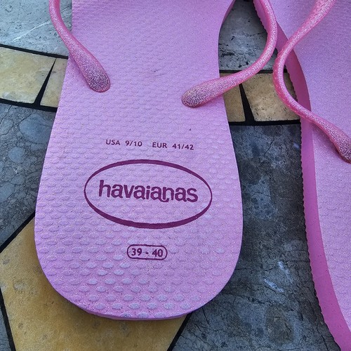 Havaianas - Fantasia - Chanclas de brillo - Rosa de cristal - Para mujer 9/10 - Nuevo con etiquetas - $34 - Imagen 6 de 6