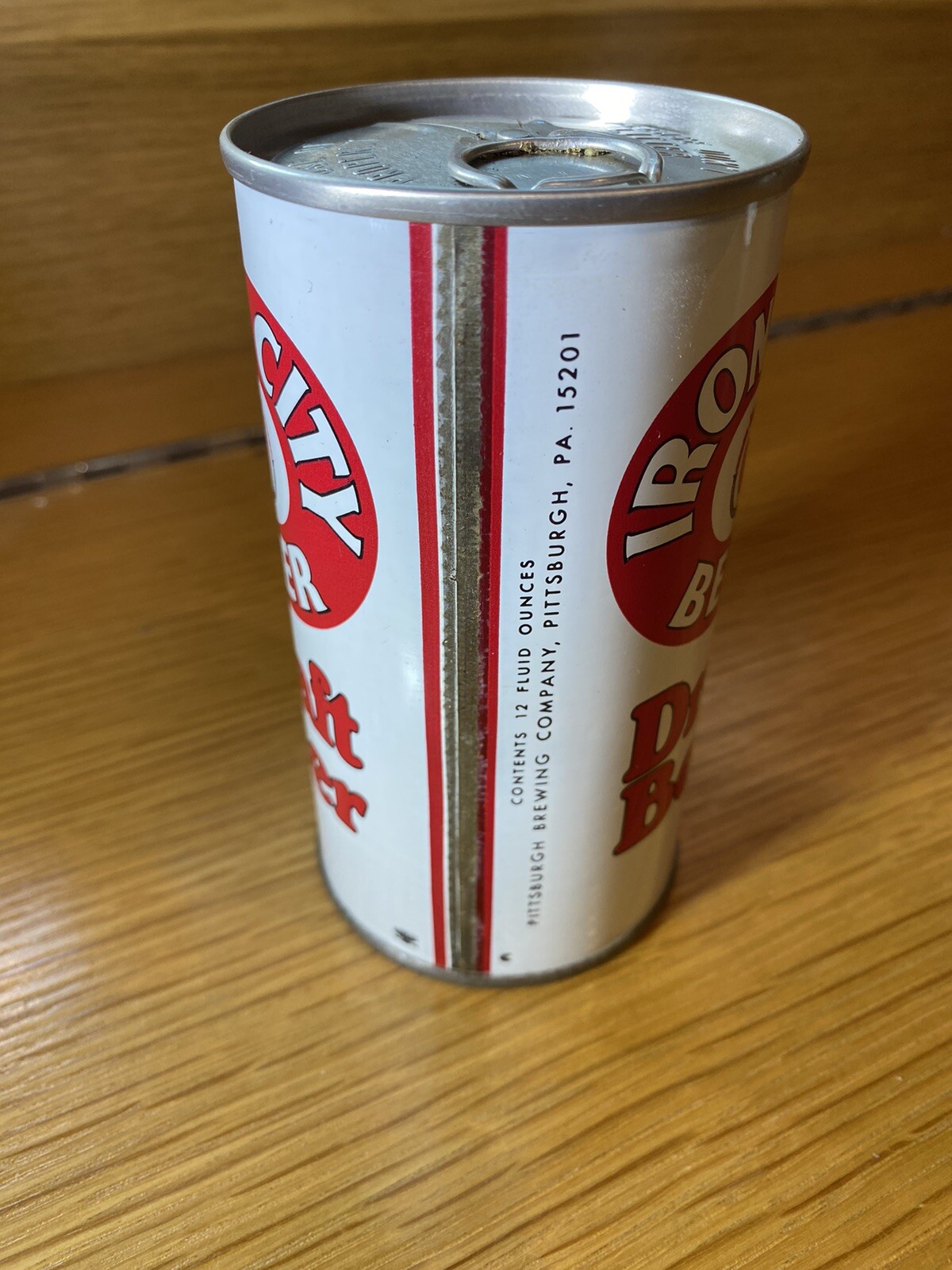 Iron City Draft Beer 12 oz 3 Logo Steel Beer Can Pittsburgh Pa BO Empty