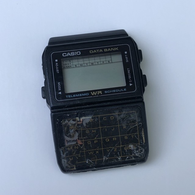 Vintage Casio Wave Ceptor Calculator Watch Data Bank 150 Mens Made