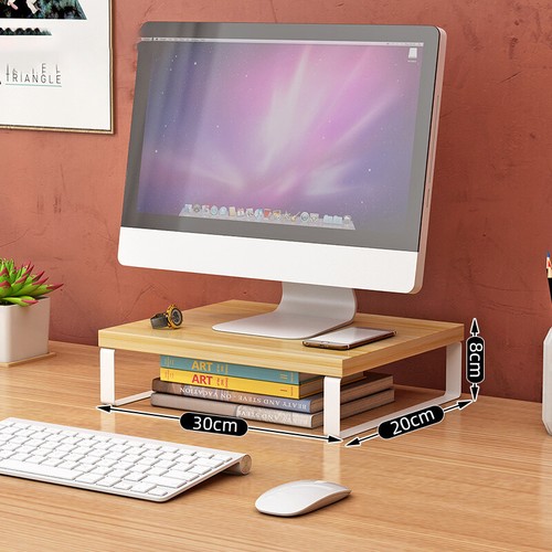 Desktop Computer Monitor Stand Desktop PC Laptop Screen Elevated Riser Organizer - Picture 17 of 24