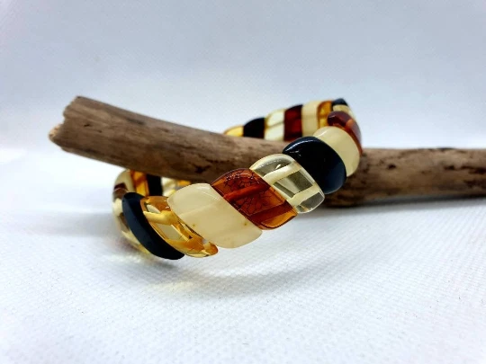 Armband Bernstein Bunter Baltischer Bernstein Bernstein Schmuck ostsee schmuck - Bild 4 von 4