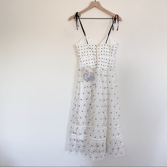 NWT Self Portrait Hibiscus Floral Guipure Midi Dress Size US4 (UK8) Runs  Small | eBay