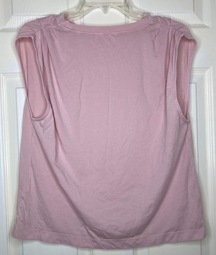Camiseta sin mangas rosa ESPLÉNDIDA cuello redondo sin mangas muscular talla pequeña para mujer - Imagen 2 de 3