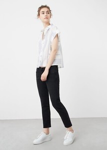 MANGO Alice Straight Jeans in Black 