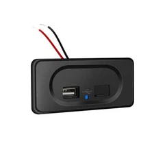 1x Black Car Charger Dual USB Output With 2.1A / 4.8A Fast Charging Plug