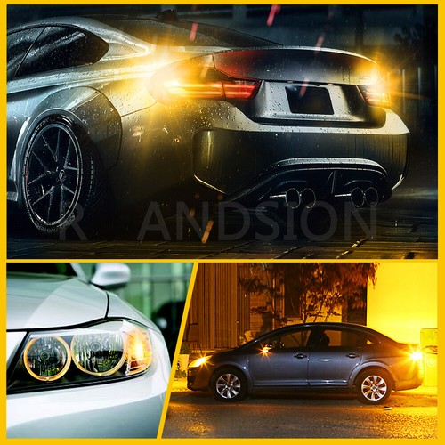 2x 1156 3014 57 LED car indicator bulb P21W flashing 9-30V yellow - Picture 10 of 14