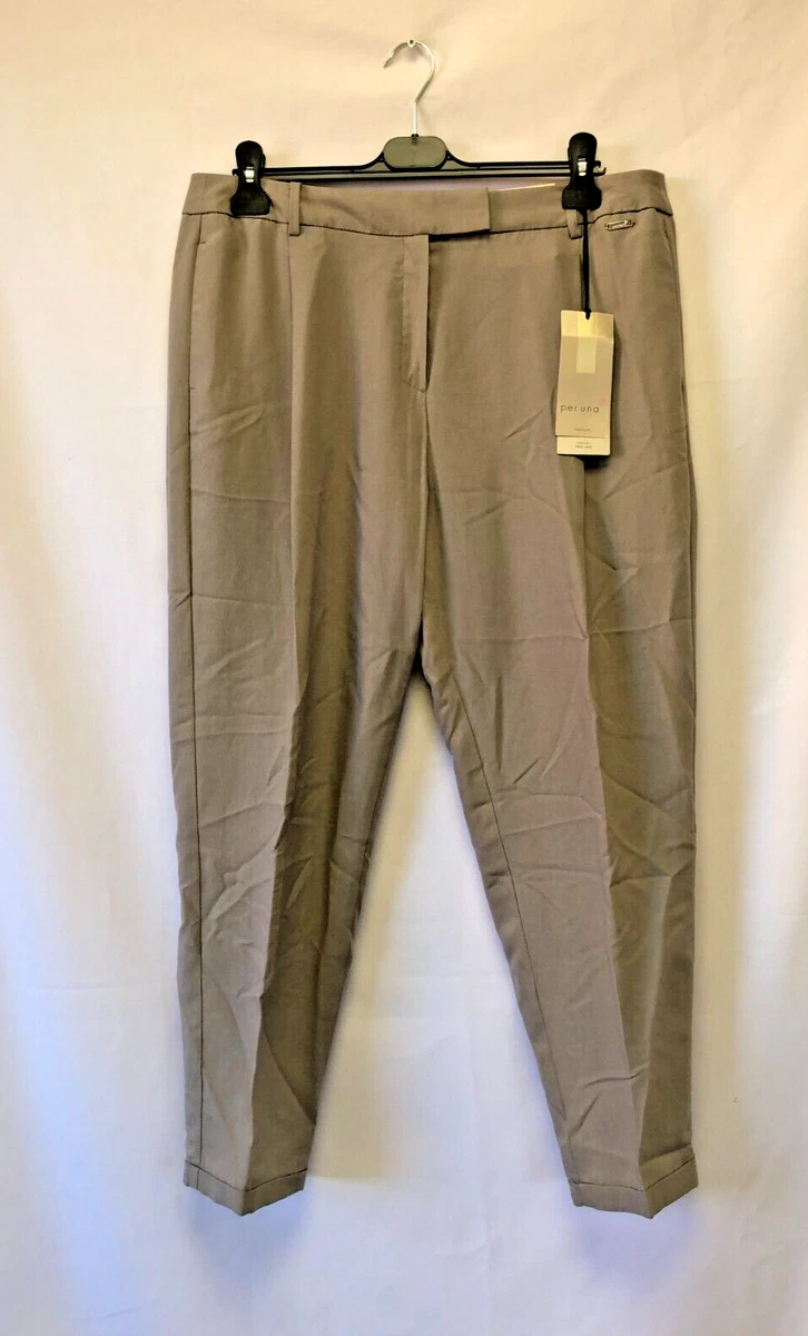 Khaki peg hotsell leg trousers