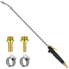 Multi-Size Brass Barb Sprayer Wand 29" - Stainless Steel with Hose Clamps