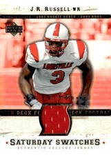 J.R. RUSSELL 2005 UD ROOKIE DEBUT LIMITED GAME-USED JERSEY LOUISVILLE CARDINALS
