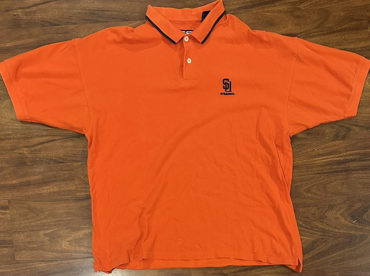 Retro 90s Crable Sportswear Polo Shirt Mens XL Orange Cotton