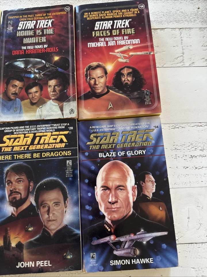 Lot of 10 Star Trek Pocket Books Vintage Novels TOS TNG Voyager Mixed Sci-Fi Foto 4 de 4